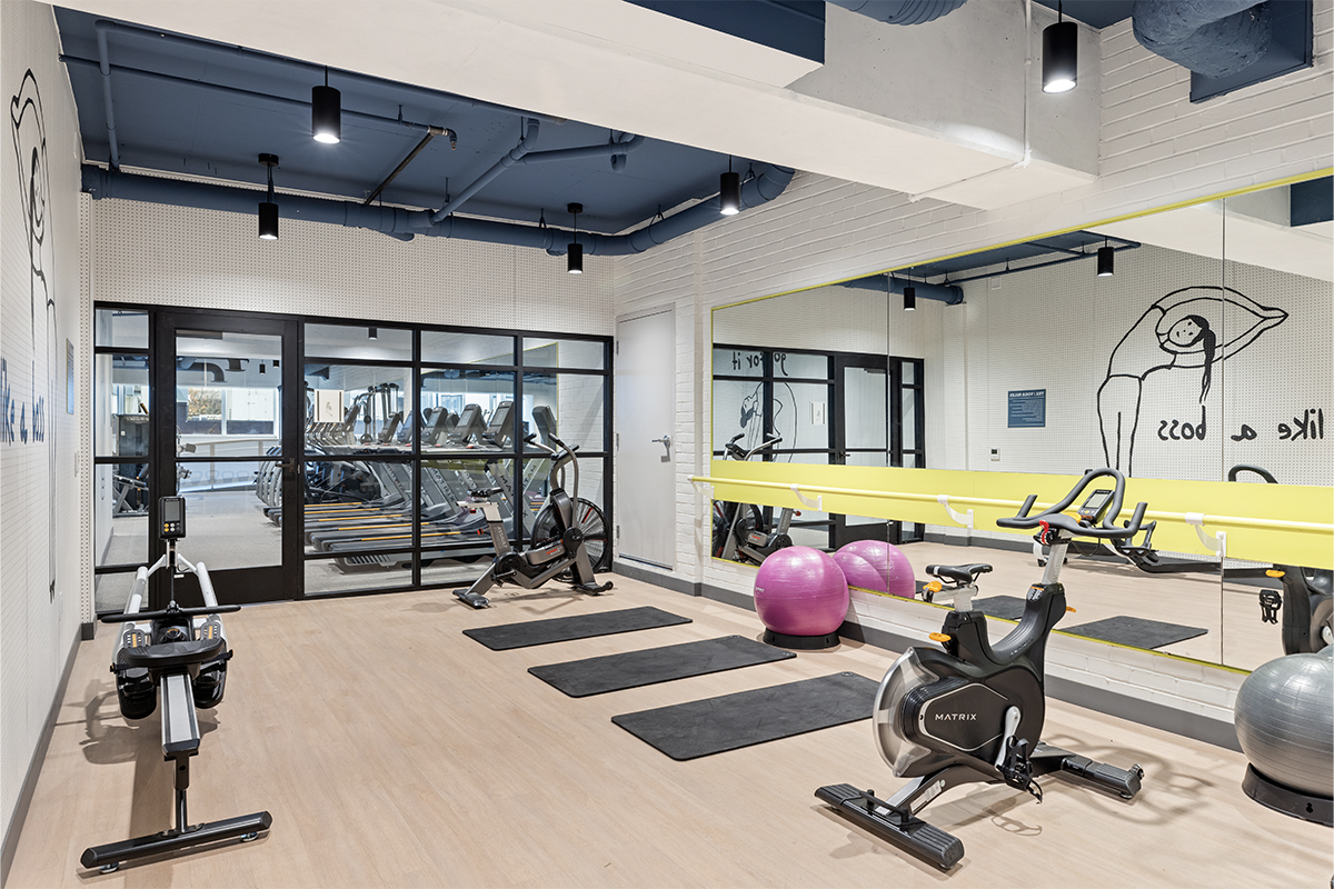 Fitness center with a yoga studio