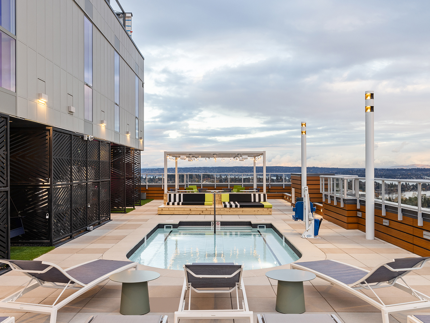 Resort-style swimming pool