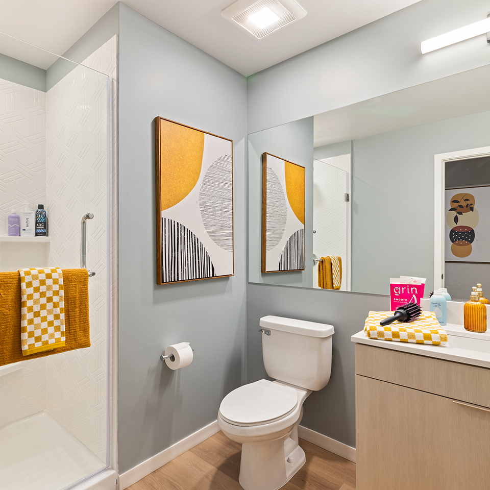 An apartment bathroom